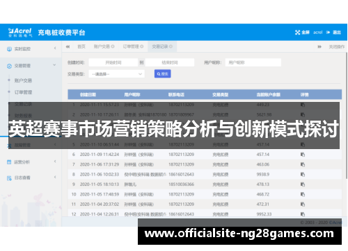 英超赛事市场营销策略分析与创新模式探讨